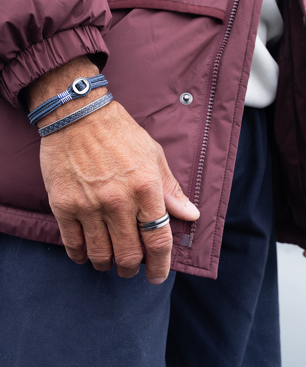 Navarch 6mm Ring Navy | Silver